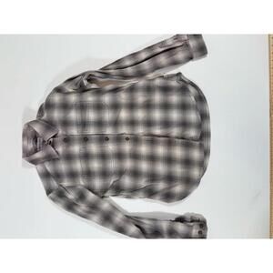 Carhartt Women's Gray Plaid Button-Up Shirt XS